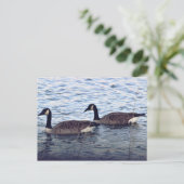 Canada Geese Briefkaart (Staand voorkant)