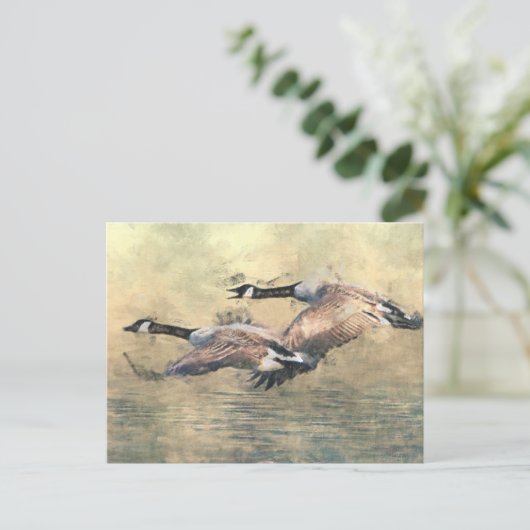 Canada Geese Briefkaart (Staand voorkant)