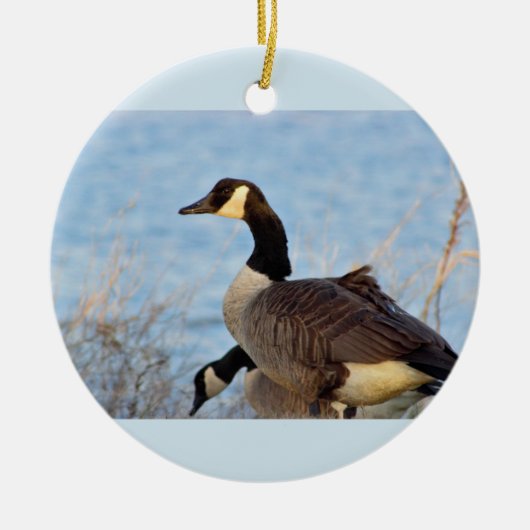 Canada Geese Foto Keramisch Ornament (Voorkant)