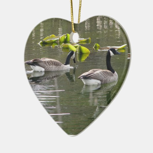 Canada Geese Keramisch Ornament (Links)
