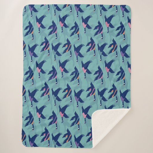 Canada Geese Sherpa Deken (Voorkant)