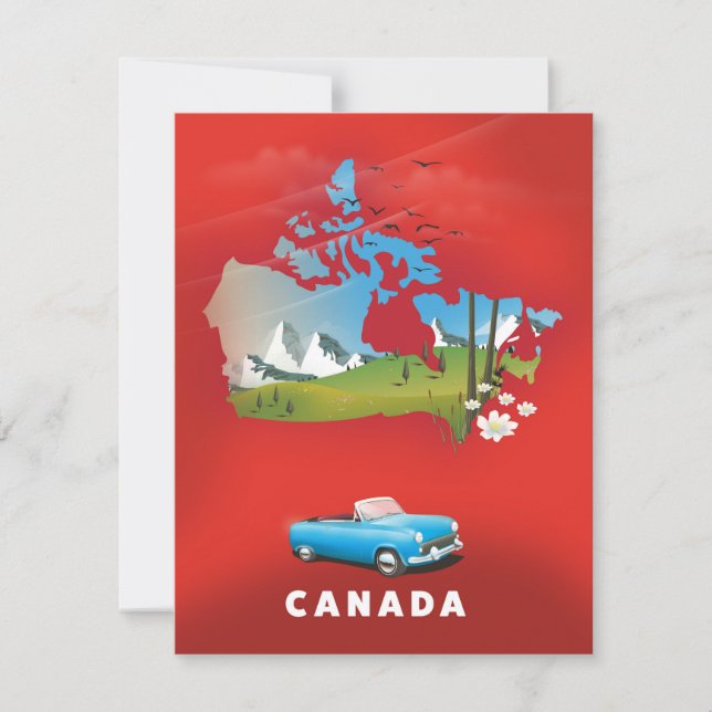 Canada geïllustreerde reisprent. (Voorkant)