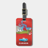 Canada geïllustreerde reisprent. bagagelabel (Voorkant verticaal)
