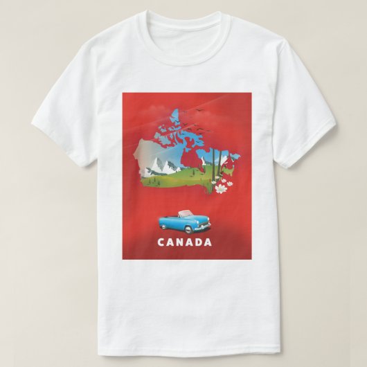 Canada geïllustreerde reisprent. t-shirt (Design voorkant)