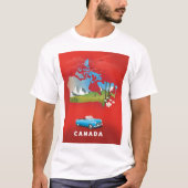 Canada geïllustreerde reisprent. t-shirt (Voorkant)