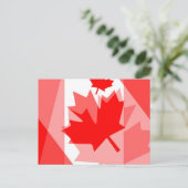 CANADA (Gelaagde stijl in Canadese rode Maple Leaf Briefkaart (Staand voorkant)