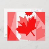 CANADA (Gelaagde stijl in Canadese rode Maple Leaf Briefkaart (Voorkant / Achterkant)