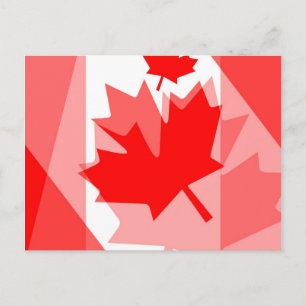 CANADA (Gelaagde stijl in Canadese rode Maple Leaf Briefkaart