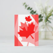 CANADA (Gelaagde stijl in Canadese rode Maple Leaf Briefkaart (Staand voorkant)