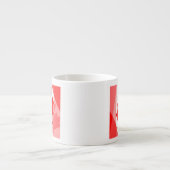 CANADA (Gelaagde stijl in Canadese rode Maple Leaf Espresso Kop (Voorkant)