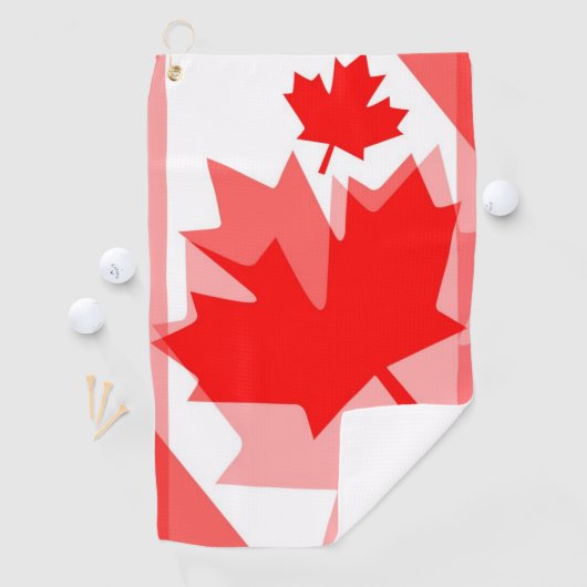 CANADA (Gelaagde stijl in Canadese rode Maple Leaf Golfhanddoek (Insitu)