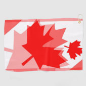 CANADA (Gelaagde stijl in Canadese rode Maple Leaf Golfhanddoek (Horizontaal)
