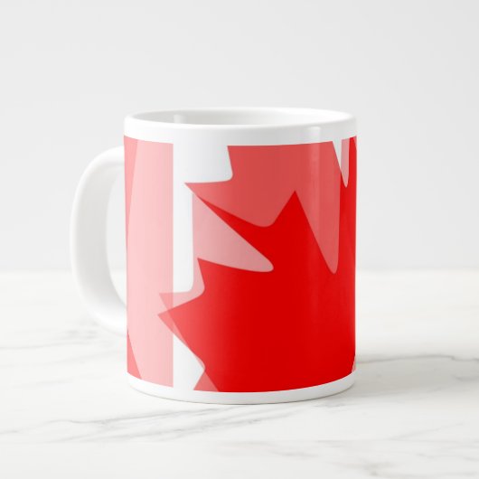 CANADA (Gelaagde stijl in Canadese rode Maple Leaf Grote Koffiekop (Links)