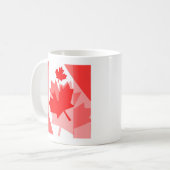 CANADA (Gelaagde stijl in Canadese rode Maple Leaf Koffiemok (Voorkant links)