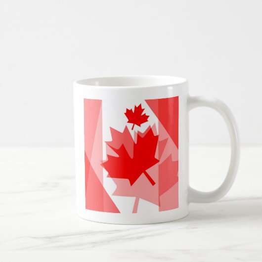 CANADA (Gelaagde stijl in Canadese rode Maple Leaf Koffiemok (Rechts)