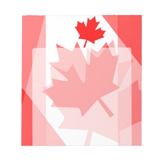 CANADA (Gelaagde stijl in Canadese rode Maple Leaf Notitieblok (Voorkant)