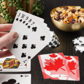 CANADA (Gelaagde stijl in Canadese rode Maple Leaf Pokerkaarten (Insitu)