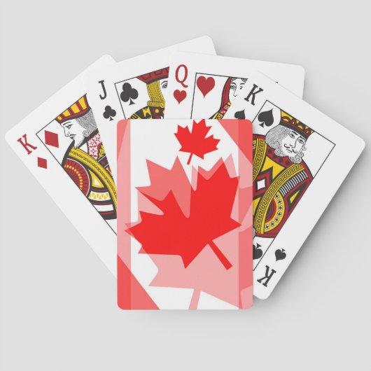 CANADA (Gelaagde stijl in Canadese rode Maple Leaf Pokerkaarten (Achterkant)