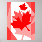 CANADA (Gelaagde stijl in Canadese rode Maple Leaf Poster (Voorkant)
