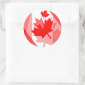 CANADA (Gelaagde stijl in Canadese rode Maple Leaf Ronde Sticker (Tas)