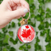 CANADA (Gelaagde stijl in Canadese rode Maple Leaf Sleutelhanger (Hand)