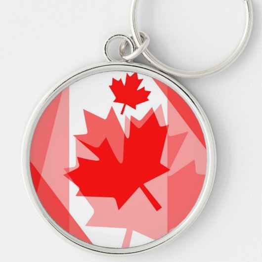 CANADA (Gelaagde stijl in Canadese rode Maple Leaf Sleutelhanger (Voorkant)