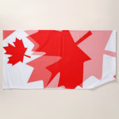 CANADA (Gelaagde stijl in Canadese rode Maple Leaf Strandlaken (Voorkant)