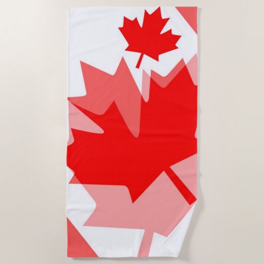 CANADA (Gelaagde stijl in Canadese rode Maple Leaf Strandlaken (Voorkant)