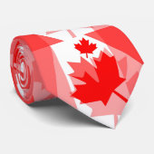 CANADA (Gelaagde stijl in Canadese rode Maple Leaf Stropdas (Opgerold)