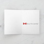 Canada Gelukkige Verjaardag Kaart (Binnen)