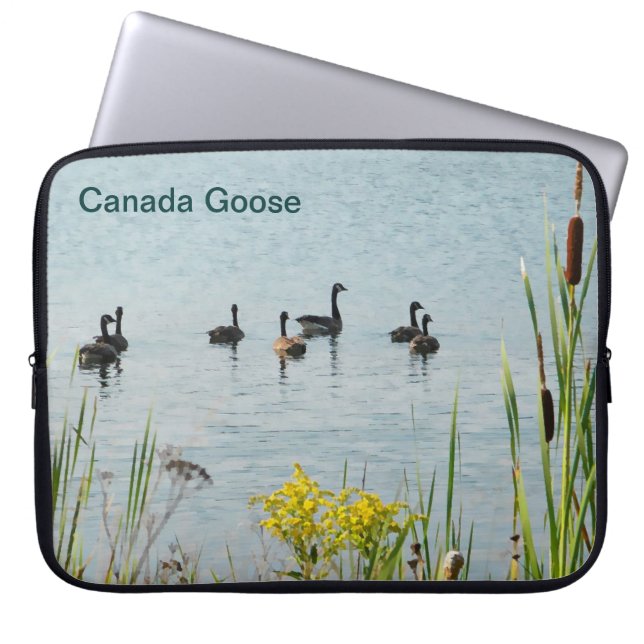 Canada Gese en Cattails Laptop Sleeve (Voorkant)