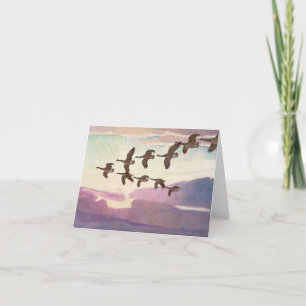 Canada Gese in lente door Newell Convers Wyeth Bedankkaart