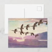 Canada Gese in lente door Newell Convers Wyeth Briefkaart (Voorkant / Achterkant)