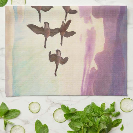 Canada Gese in lente door Newell Convers Wyeth Theedoek (Gevouwen)