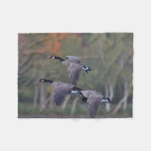 Canada Gese in vlucht Fleece Deken (Voorkant (Horizontaal))