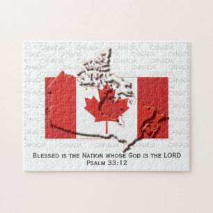 CANADA   Gezegende natie   CANADIAN FLAG Legpuzzel
