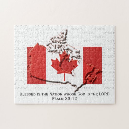 CANADA | Gezegende natie | CANADIAN FLAG Legpuzzel (Horizontaal)