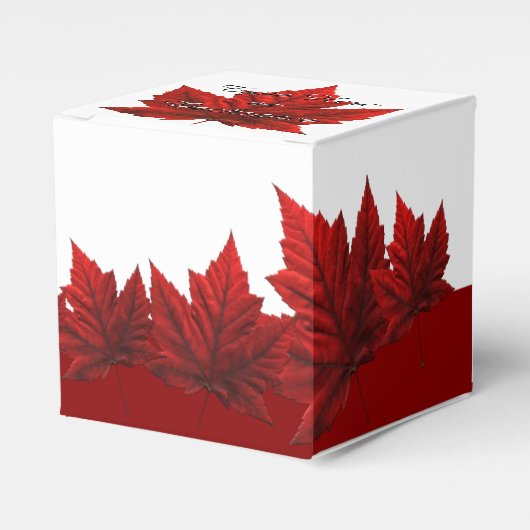 Canada Gift Box Personaliseer Canada Leaf Gift Box Bedankdoosjes (Voorkant Zijde)