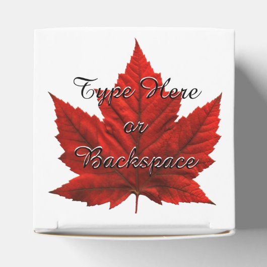 Canada Gift Box Personaliseer Canada Leaf Gift Box Bedankdoosjes (Bovenkant)