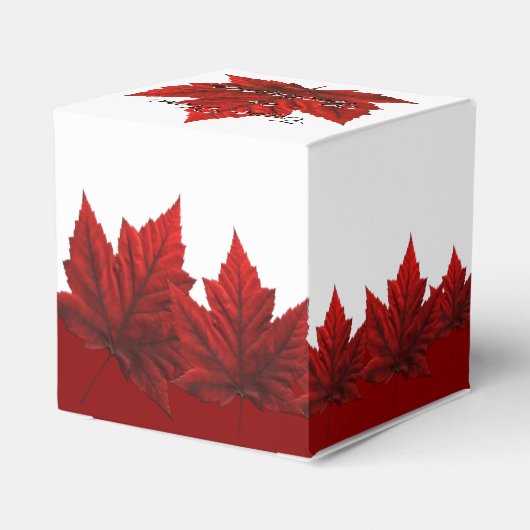 Canada Gift Box Personaliseer Canada Leaf Gift Box Bedankdoosjes (Achterkant)