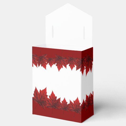 Canada Gift Box Personaliseert Autumn Leaf Gift Ba Bedankdoosjes (Geopend)