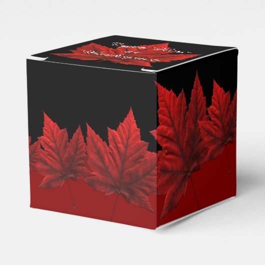 Canada Gift Box Personaliseert Autumn Leaf Gift Bo Bedankdoosjes (Voorkant Zijde)
