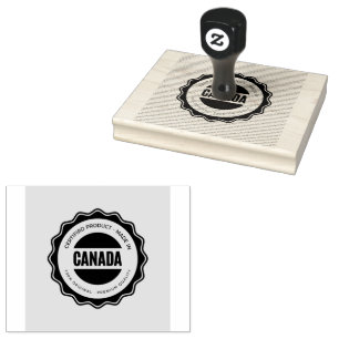 Canada Gladde Houten Steel Horizontaal Formaat Geb Rubberstempel