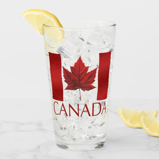 Canada Glass Canada Flag Souvenir Glasses Custom Glas (Voorkant ijs)