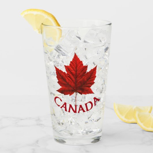 Canada Glass Canada Maple Leaf Glasses Custom Glas (Voorkant ijs)