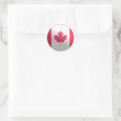 Canada Glossy Circle Flag Ronde Sticker (Tas)