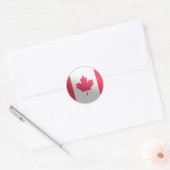 Canada Glossy Circle Flag Ronde Sticker (Envelop)