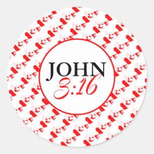 CANADA God hield zo van de wereld John 3:16 Ronde Sticker