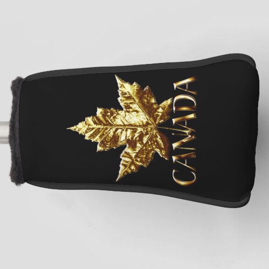 Canada Golf Putter Club Hoesje Sporty Canada Gold Golfheadcover (Voorkant)