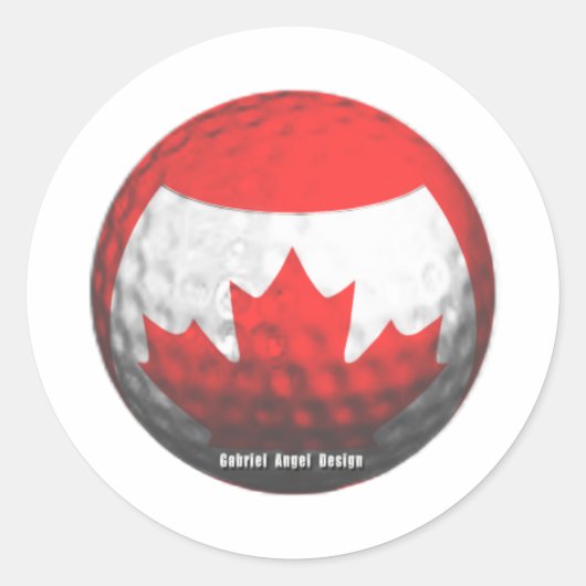 Canada Golf Ronde Sticker (Voorkant)